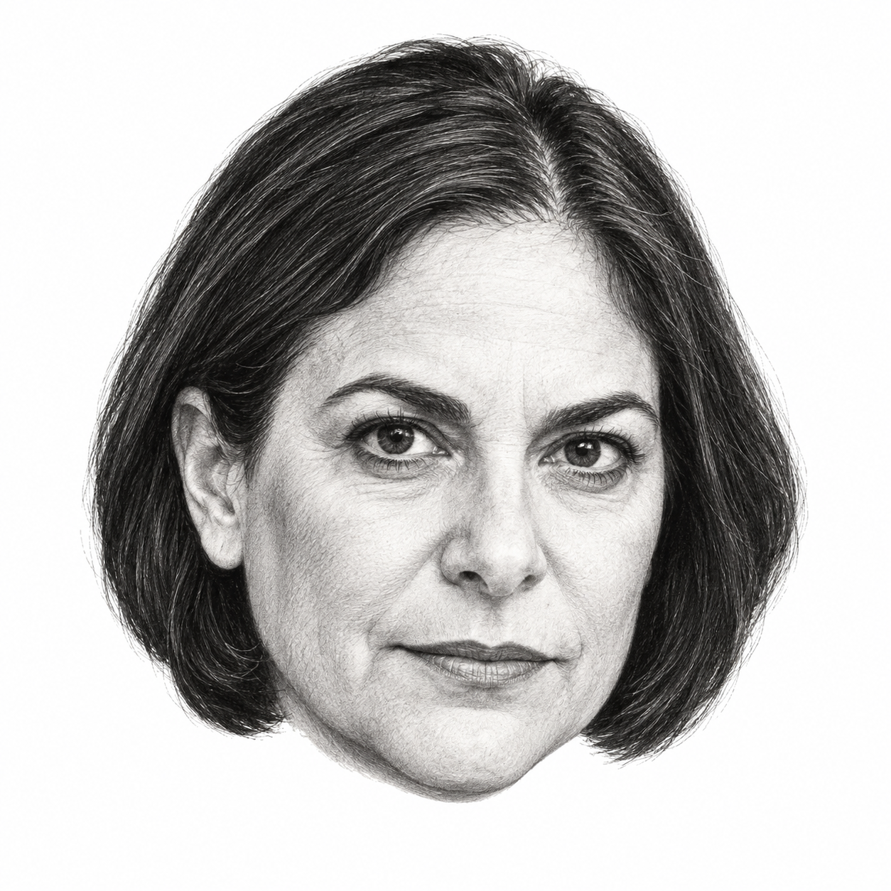AI-generated head-only illustration of Caroline Glick