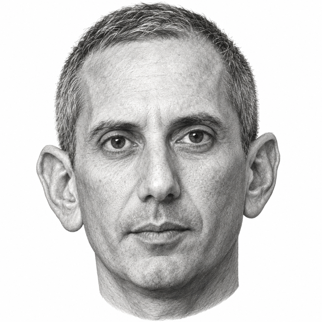AI-assisted portrait illustration of Daniel Hagari