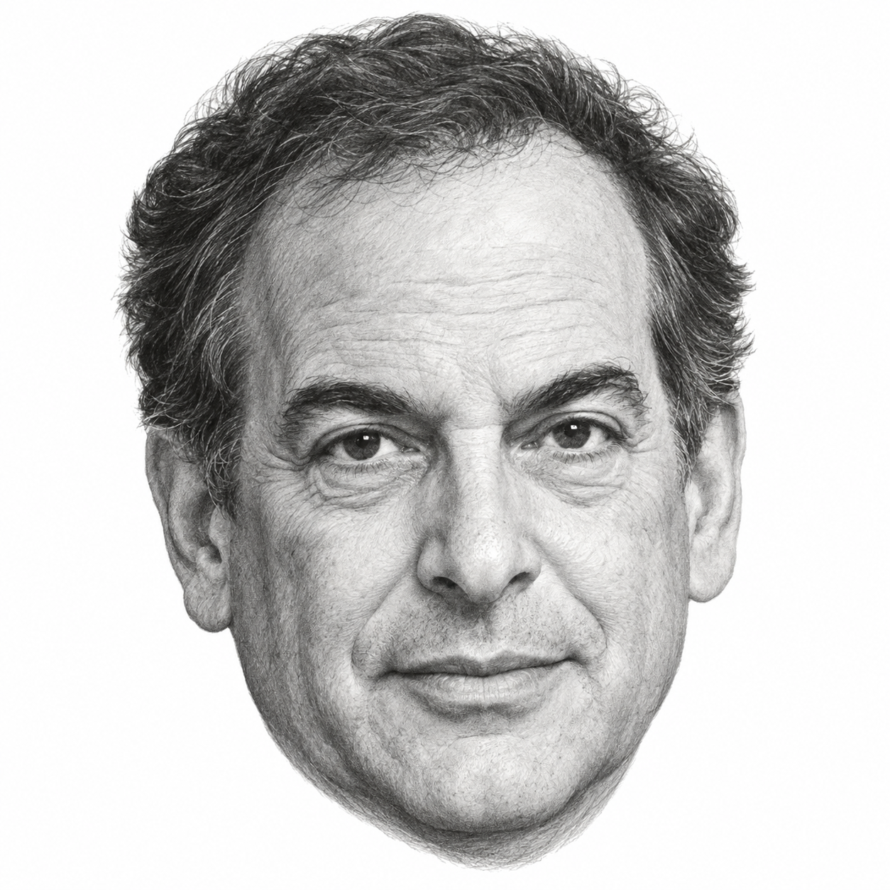 AI-generated head-only illustration of Eric Breindel