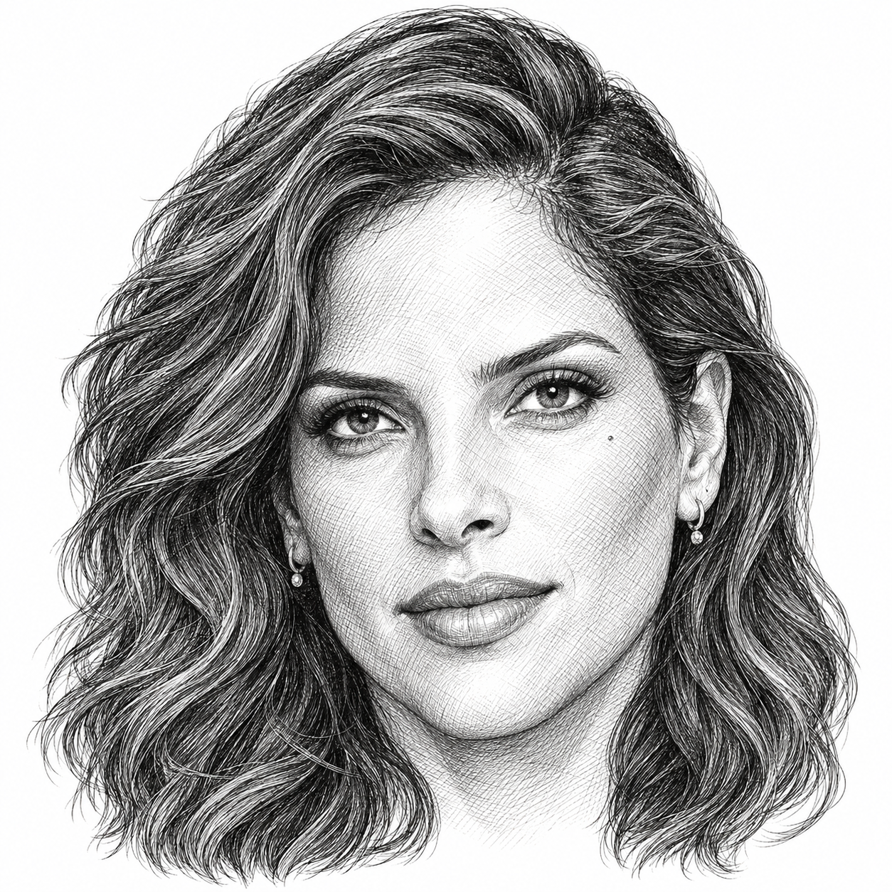 AI-generated head-only illustration of Noa Tishby