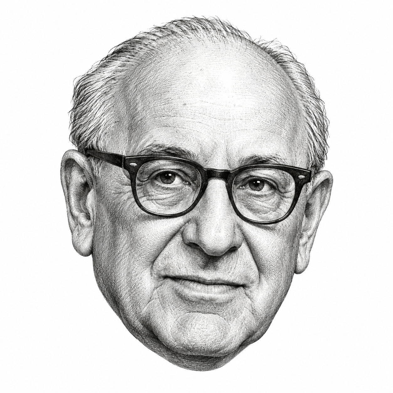 AI-generated head-only illustration of Emanuel Celler
