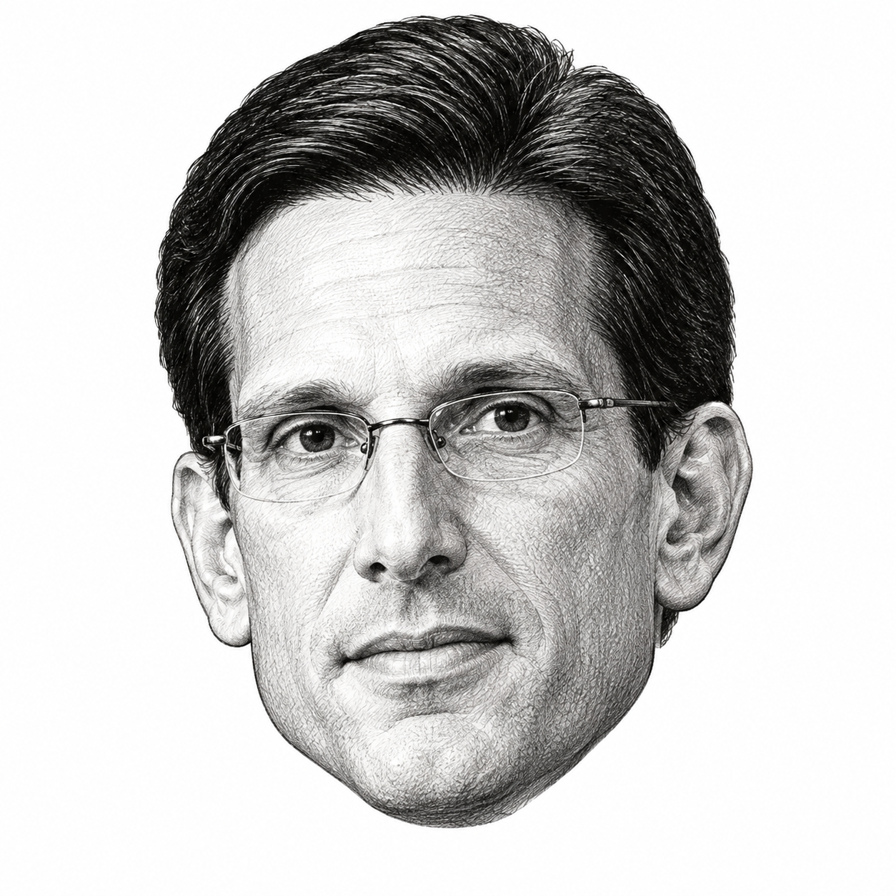 AI-generated head-only illustration of Eric Cantor