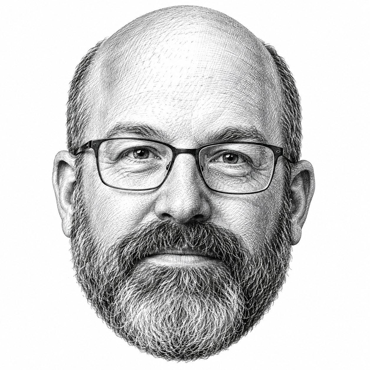 AI-generated head-only illustration of Cliff Asness