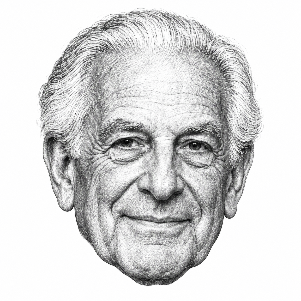 AI-generated head-only illustration of Charles Bronfman