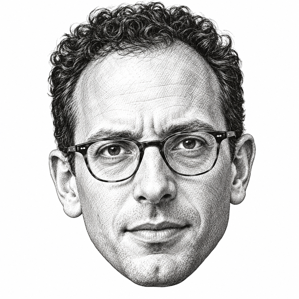 AI-generated head-only illustration of Shai Davidai