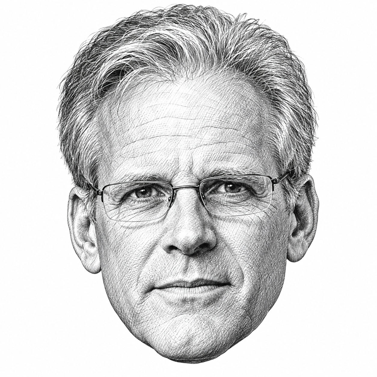 AI-generated head-only illustration of Michael Oren
