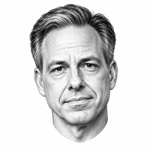 AI-generated head-only illustration of Jake Tapper