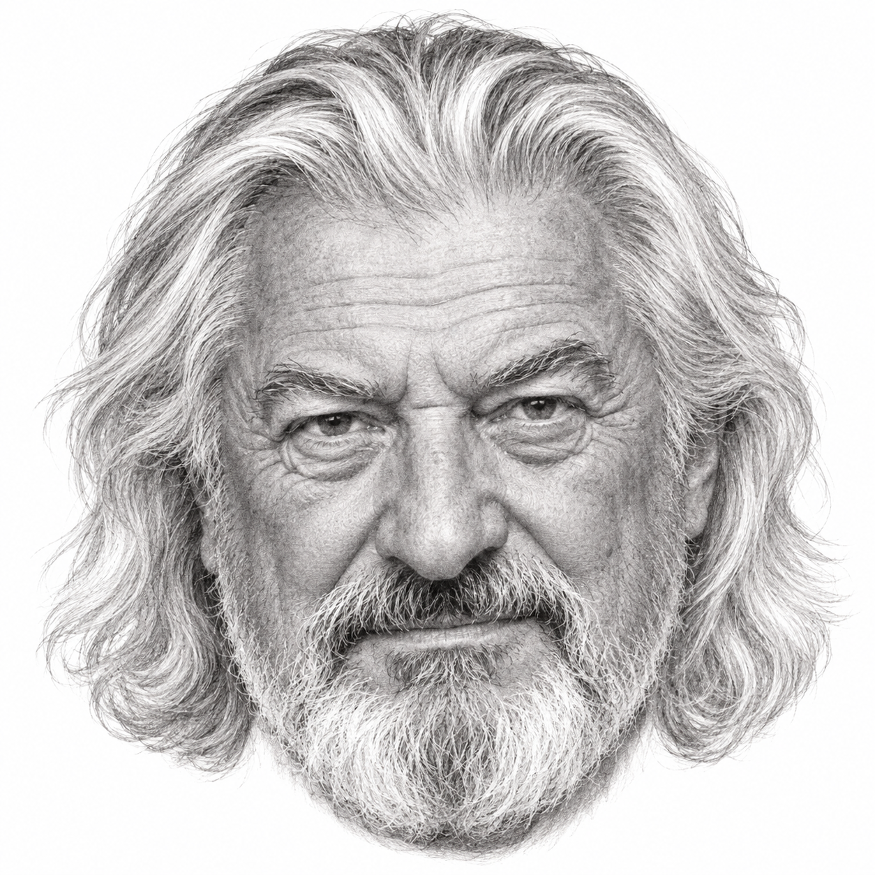 AI-generated head-only illustration of Joe Eszterhas