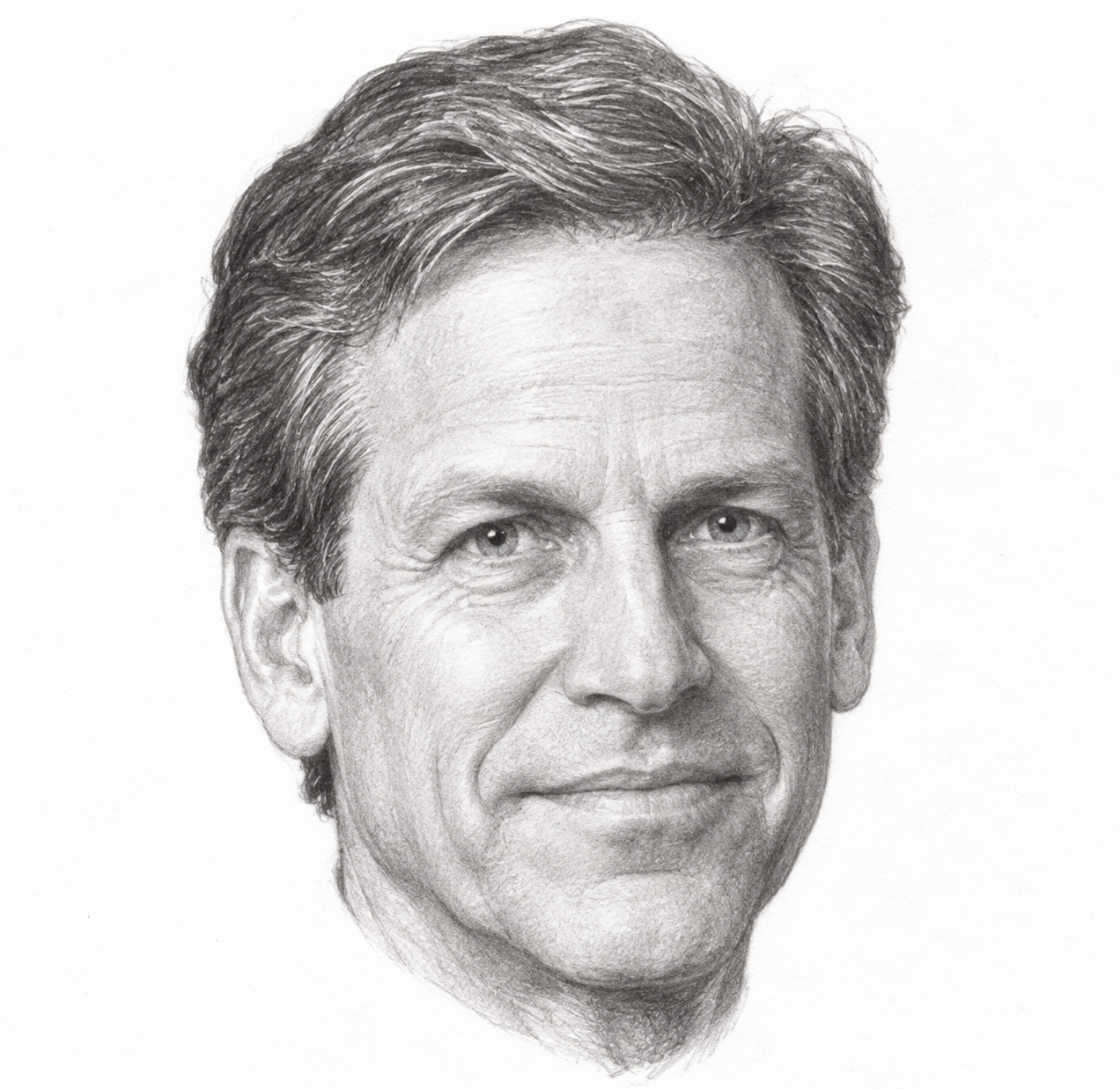 AI-generated head-only illustration of Norm Coleman