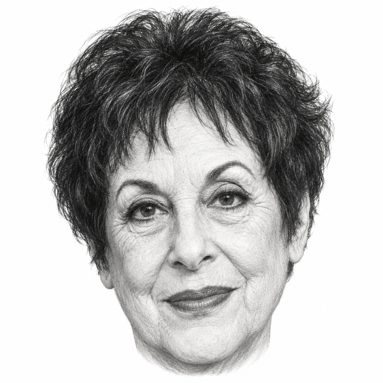 AI-generated head-only illustration of Phyllis Chesler