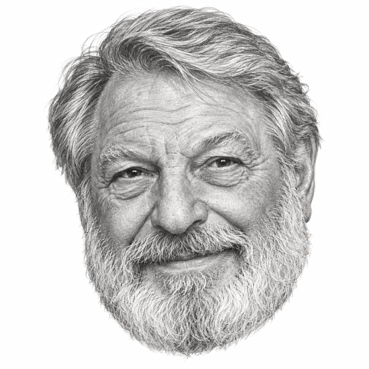 AI-generated head-only illustration of Theodore Bikel